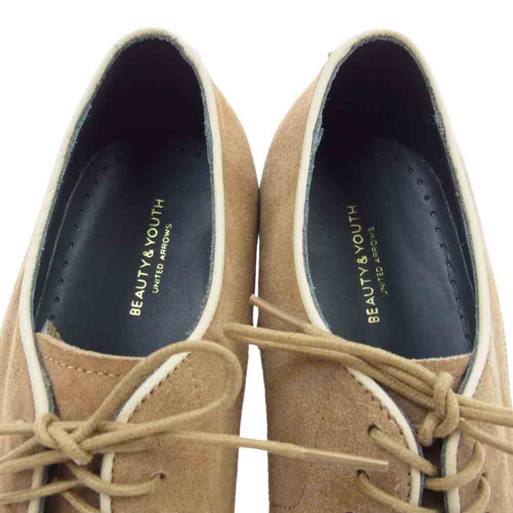 UNITED ARROWS ユナイテッドアローズ BEAUTY&YOUTH オックスフォード シューズ スエード  ライトブラウン系 26.0cm【美品】【中古】