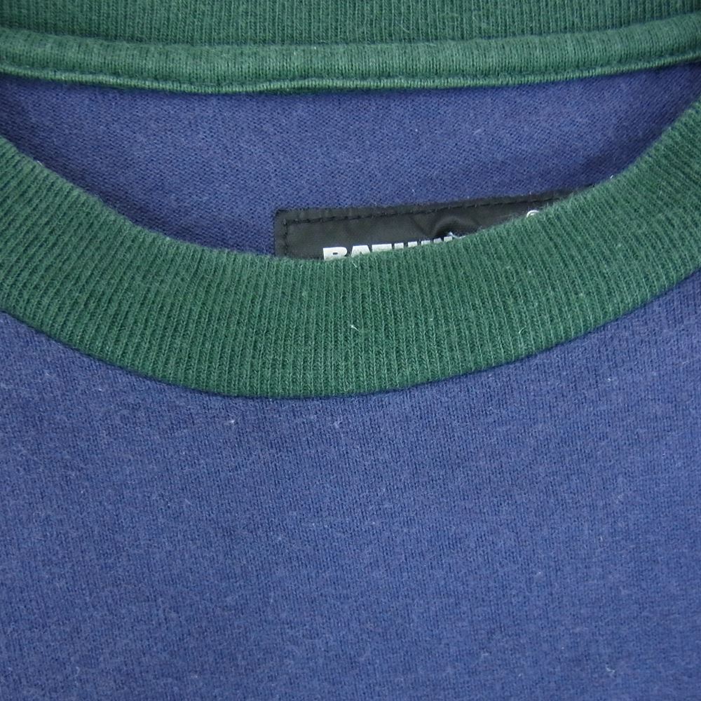 A BATHING APE アベイシングエイプ × Wtaps ダブルタップス HICHLANDER ラグランスリーブ ７分丈 TEE Tシャツ ブルー系 M【中古】