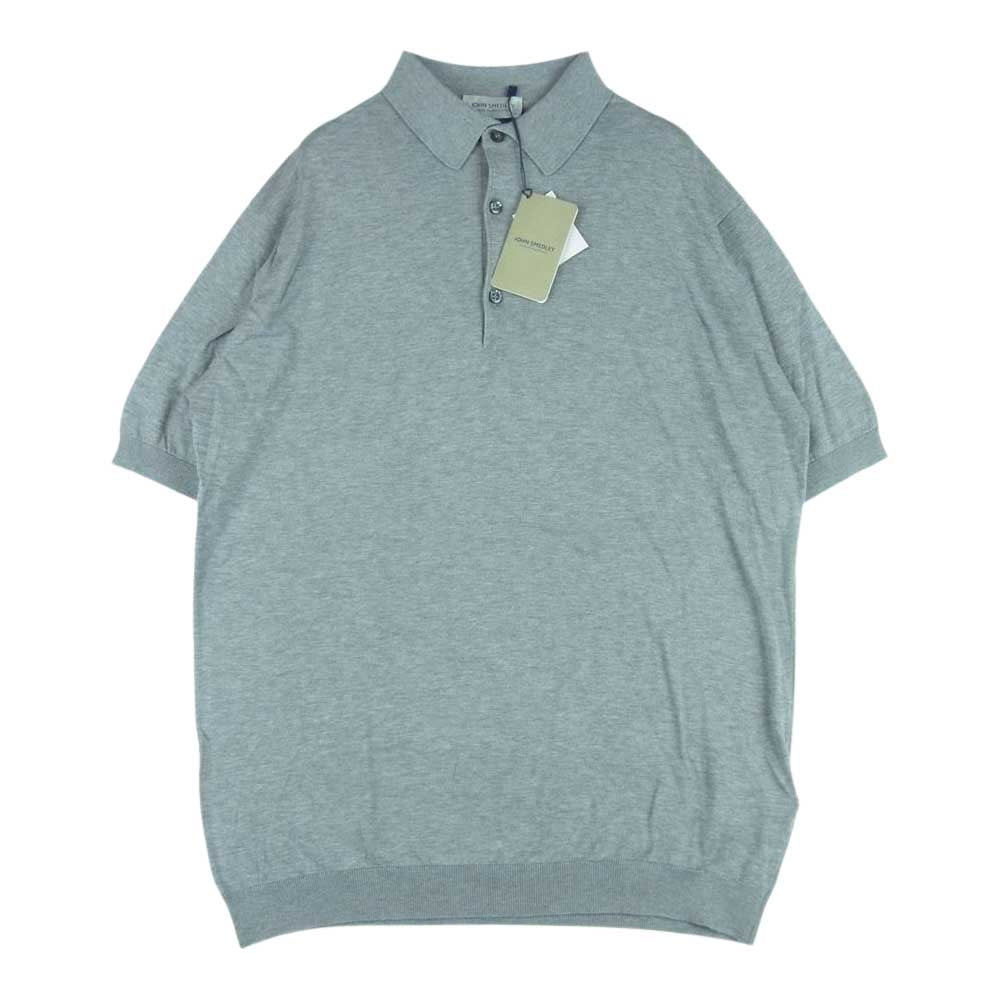 JOHN SMEDLEY ジョンスメドレー STANDARD FIT SS ADRIAN スタンダード フィット エイドリアン 半袖 ポロ シャツ グレー系 L【新古品】【未使用】【中古】