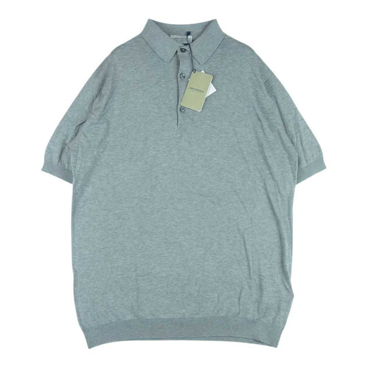 JOHN SMEDLEY ジョンスメドレー STANDARD FIT SS ADRIAN スタンダード フィット エイドリアン 半袖 ポロ シャツ グレー系 L【新古品】【未使用】【中古】