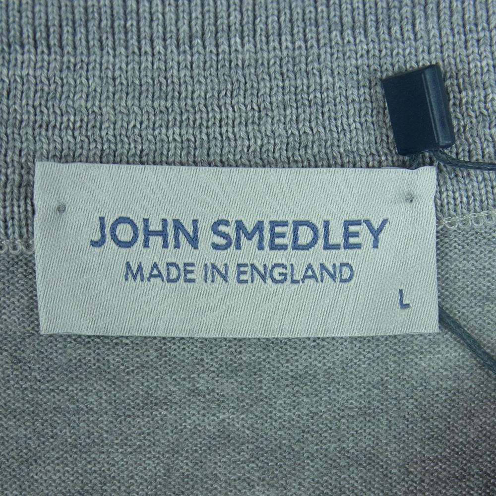 JOHN SMEDLEY ジョンスメドレー STANDARD FIT SS ADRIAN スタンダード フィット エイドリアン 半袖 ポロ シャツ グレー系 L【新古品】【未使用】【中古】