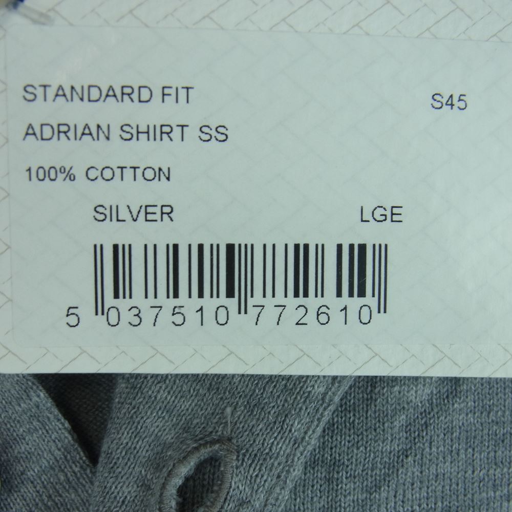 JOHN SMEDLEY ジョンスメドレー STANDARD FIT SS ADRIAN スタンダード フィット エイドリアン 半袖 ポロ シャツ グレー系 L【新古品】【未使用】【中古】