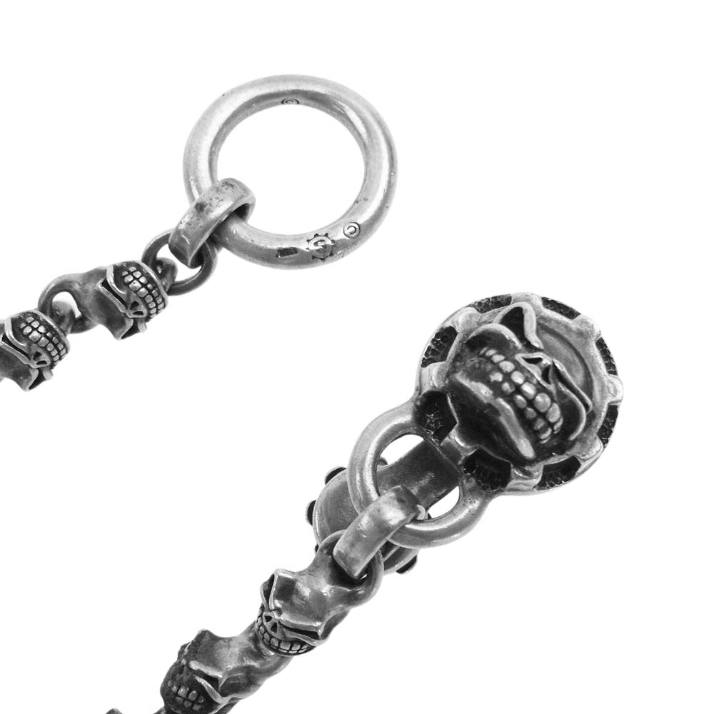 STARLIN GEAR スターリンギア タイニー フルスカル ウォレット チェーン W ミニギアフェイスキーパー シルバー系【中古】