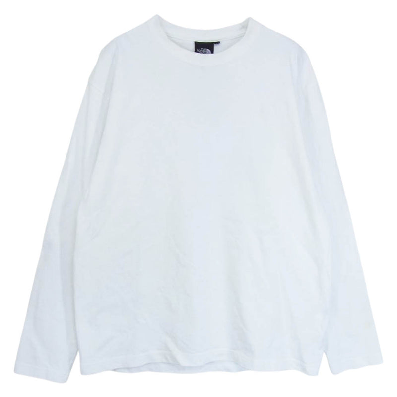 THE NORTH FACE ノースフェイス NT82037 Nuptse Cotton Tee ヌプシ コットン 長袖 Tシャツ ホワイト系 M【中古】