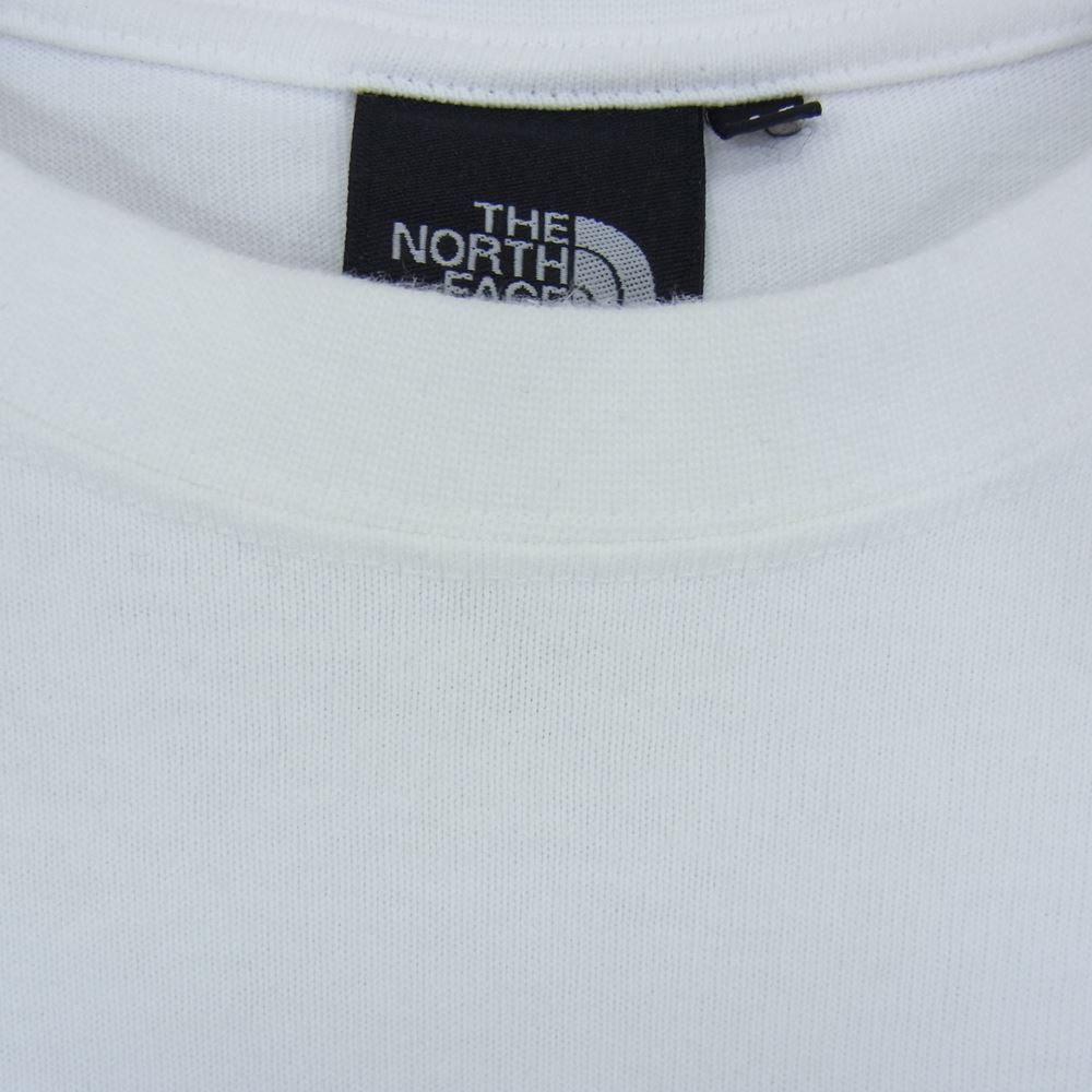 THE NORTH FACE ノースフェイス NT82037 Nuptse Cotton Tee ヌプシ コットン 長袖 Tシャツ ホワイト系 M【中古】