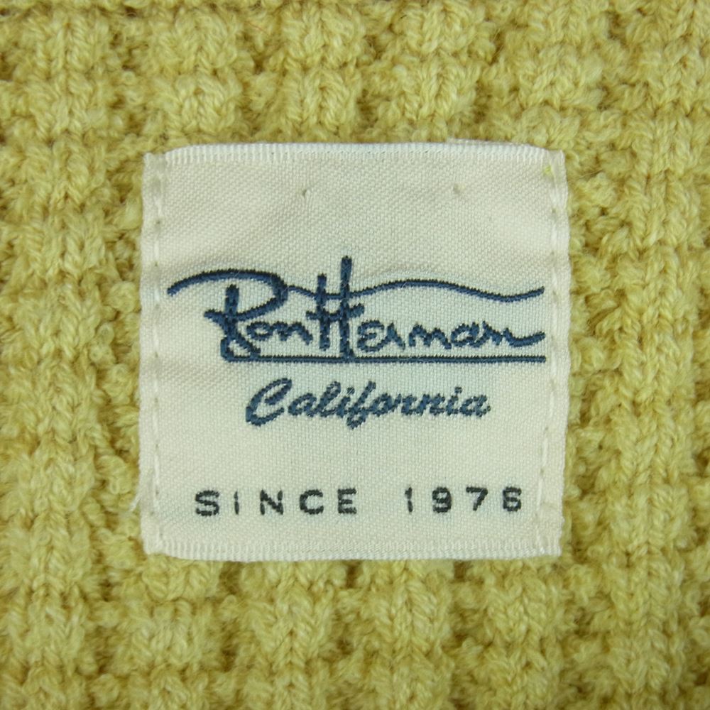 Ron Herman ロンハーマン 2820800048 ワッフル サーマル ニット 長袖 Tシャツ イエロー系 M【中古】