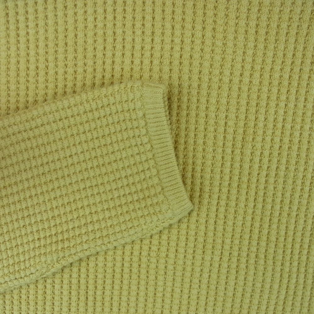 Ron Herman ロンハーマン 2820800048 ワッフル サーマル ニット 長袖 Tシャツ イエロー系 M【中古】