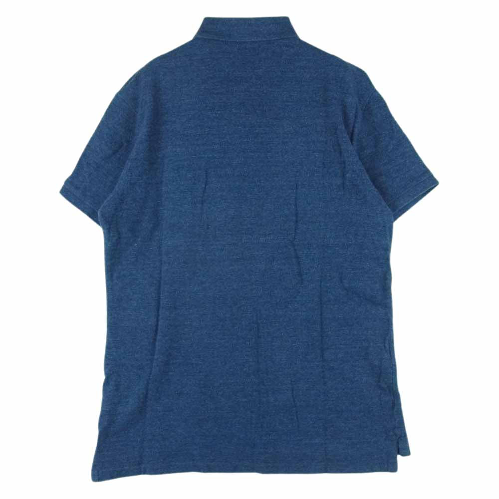 POLO RALPH LAUREN ポロ・ラルフローレン CUSTOM SLIM FIT カスタム スリム フィット インディゴ 半袖 ポロ シャツ インディゴブルー系 S【中古】