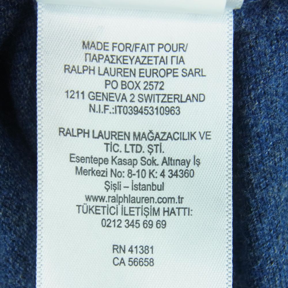 POLO RALPH LAUREN ポロ・ラルフローレン CUSTOM SLIM FIT カスタム スリム フィット インディゴ 半袖 ポロ シャツ インディゴブルー系 S【中古】