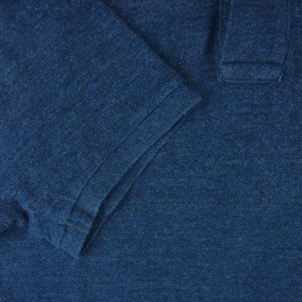 POLO RALPH LAUREN ポロ・ラルフローレン CUSTOM SLIM FIT カスタム スリム フィット インディゴ 半袖 ポロ シャツ インディゴブルー系 S【中古】