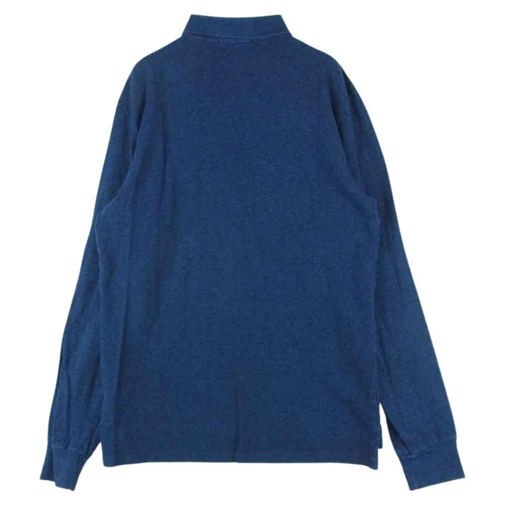 POLO RALPH LAUREN ポロ・ラルフローレン CUSTOM SLIM FIT カスタム スリム フィット インディゴ 半袖 ポロ シャツ ネイビー系 S【中古】