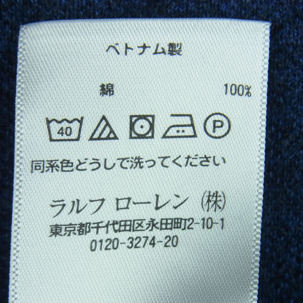 POLO RALPH LAUREN ポロ・ラルフローレン CUSTOM SLIM FIT カスタム スリム フィット インディゴ 半袖 ポロ シャツ ネイビー系 S【中古】