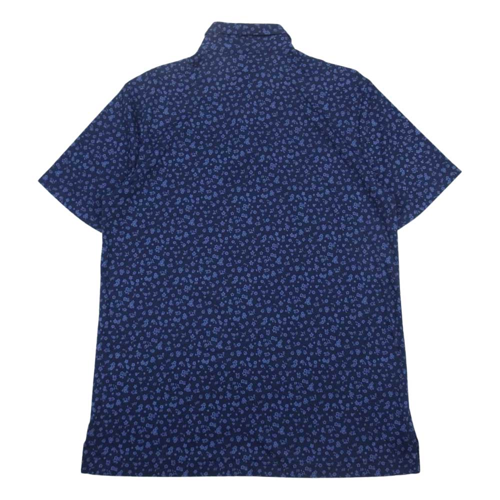 POLO RALPH LAUREN ポロ・ラルフローレン フラワー プリント 半袖 ポロシャツ ネイビー系 170/92A【中古】