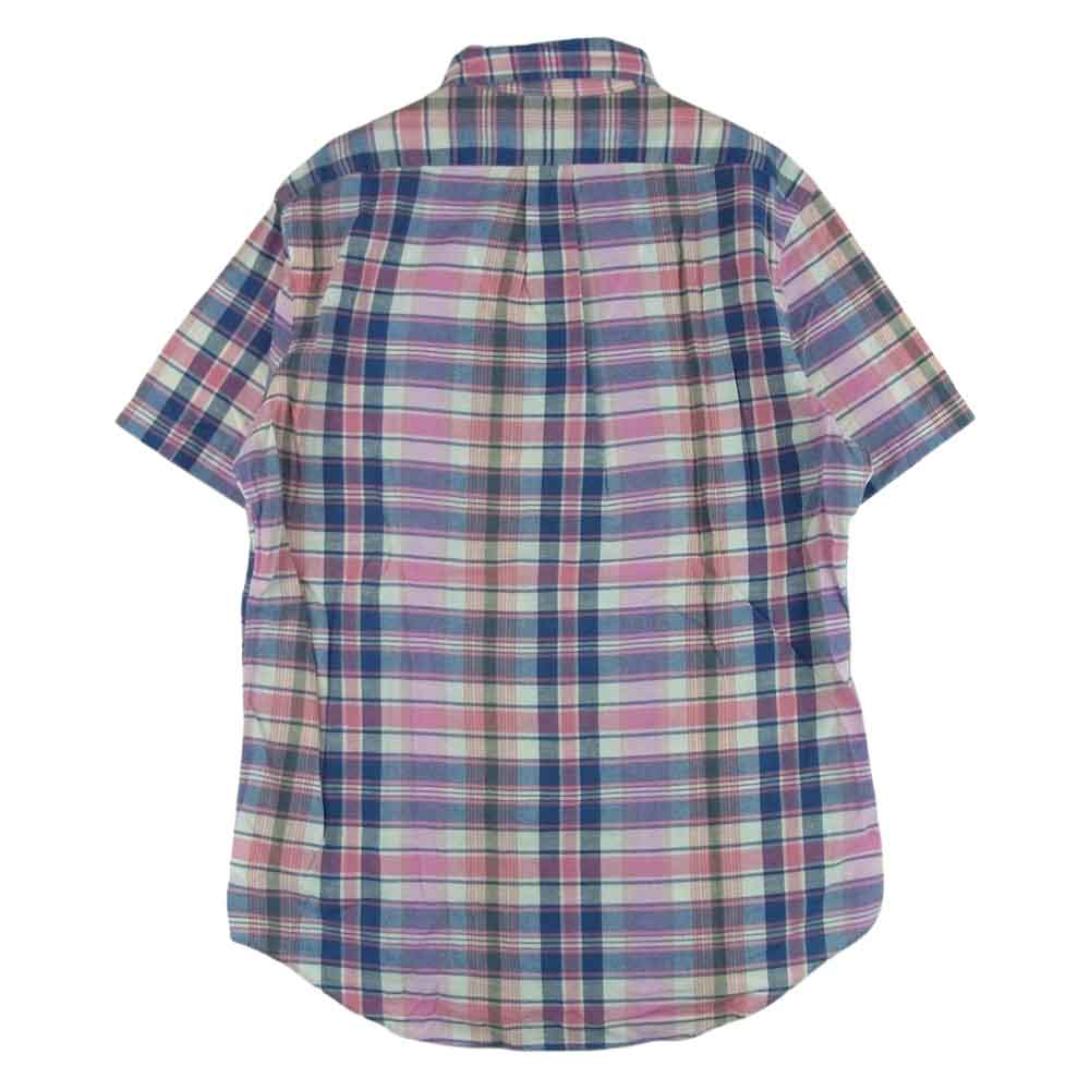 RALPH LAUREN ラルフローレン indian Madras マドラス チェック ボタンダウン 長袖 シャツ ピンク系 ブルー系 S【中古】