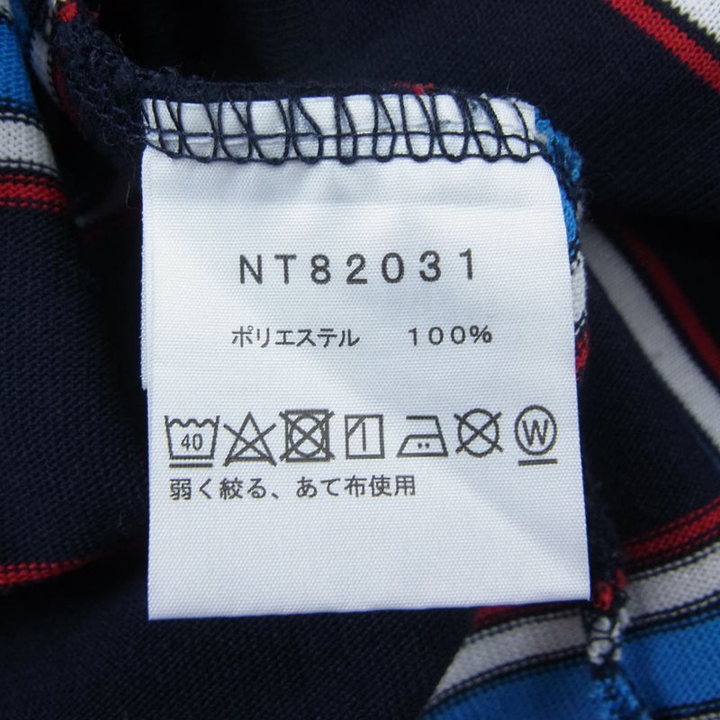 THE NORTH FACE ノースフェイス NT82031 Multi Border Tee マルチ ボーダー 長袖 Tシャツ ネイビー系 M【中古】