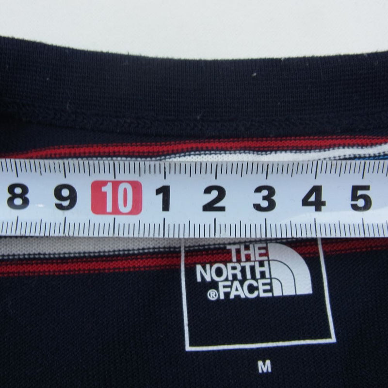 THE NORTH FACE ノースフェイス NT82031 Multi Border Tee マルチ ボーダー 長袖 Tシャツ ネイビー系 M【中古】