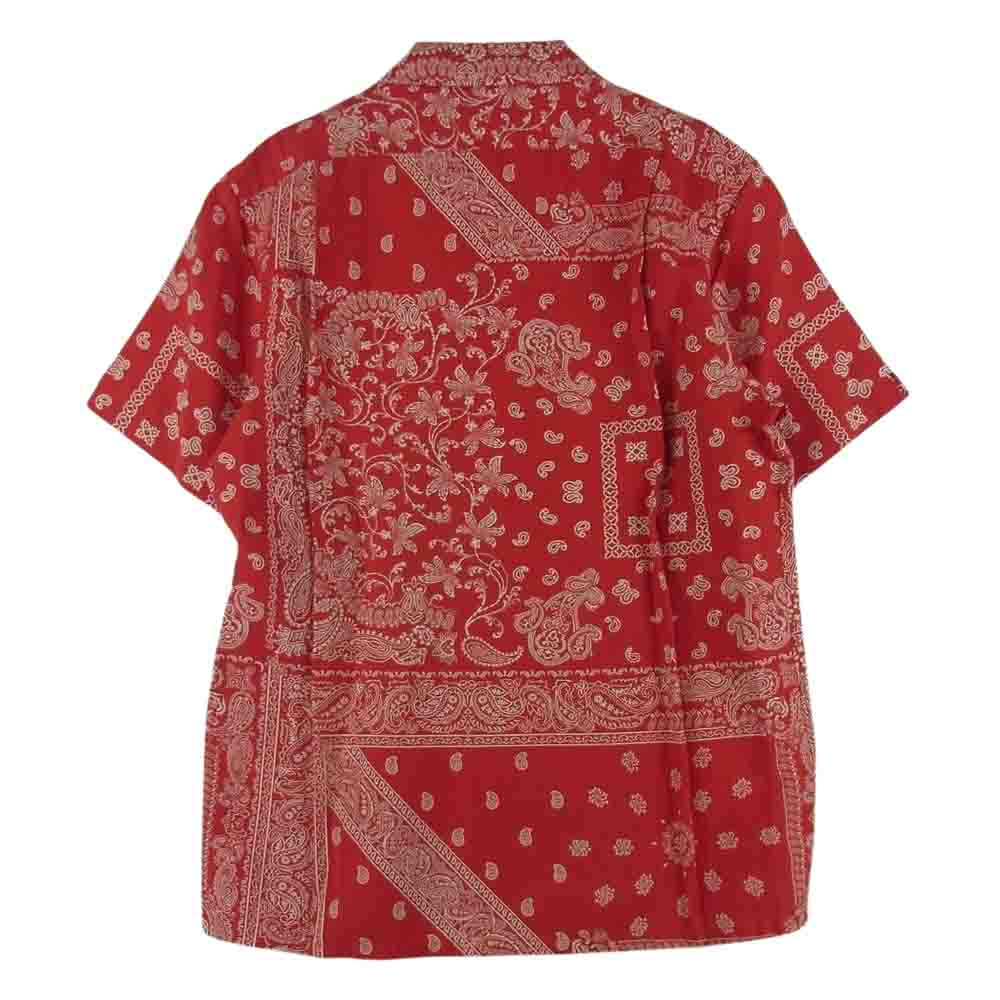 POLO RALPH LAUREN ポロ・ラルフローレン ペイズリー バンダナ リネン 半袖 シャツ 中国製 レッド系 S【中古】