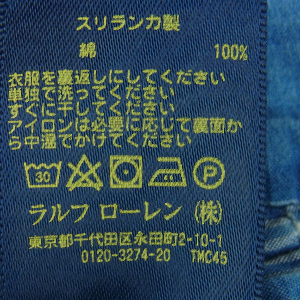 POLO RALPH LAUREN ポロ・ラルフローレン MADRAS PATCHWORK SHORT インディアマドラス パッチワーク ショーツ ハーフ ショート パンツ ブルー系 30【中古】