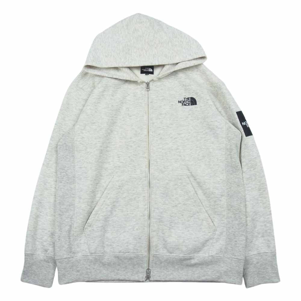 THE NORTH FACE ノースフェイス NT62038 Square Logo FullZip スクエア ロゴ フルジップ パーカー グレー系 M【中古】