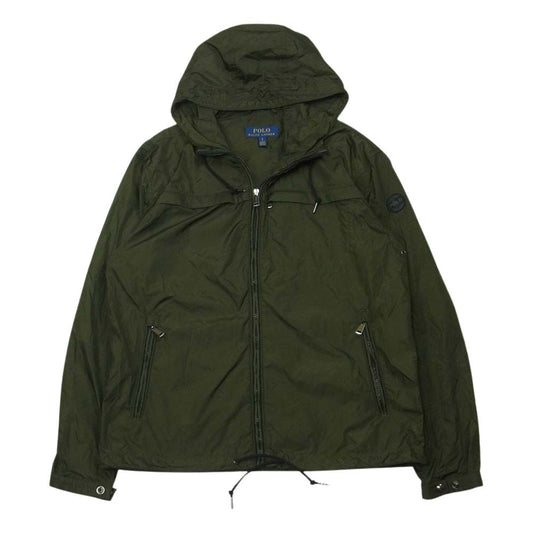 POLO RALPH LAUREN ポロ・ラルフローレン ドローコード フーディ ナイロン ジャケット モスグリーン系 S【中古】
