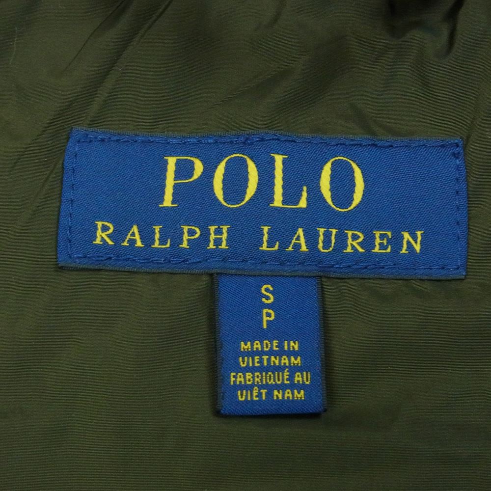 POLO RALPH LAUREN ポロ・ラルフローレン ドローコード フーディ ナイロン ジャケット モスグリーン系 S【中古】
