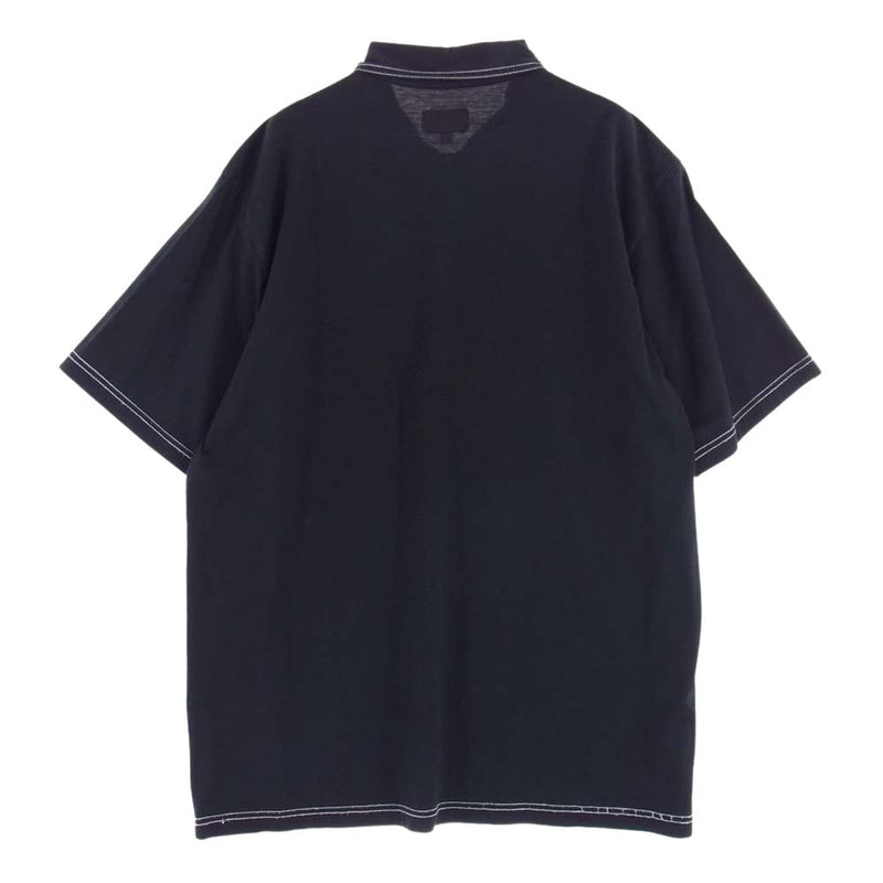 Supreme シュプリーム 20AW Contrast Stitch Polo コントラスト ステッチ 半袖 ポロ シャツ ブラック系 M【中古】