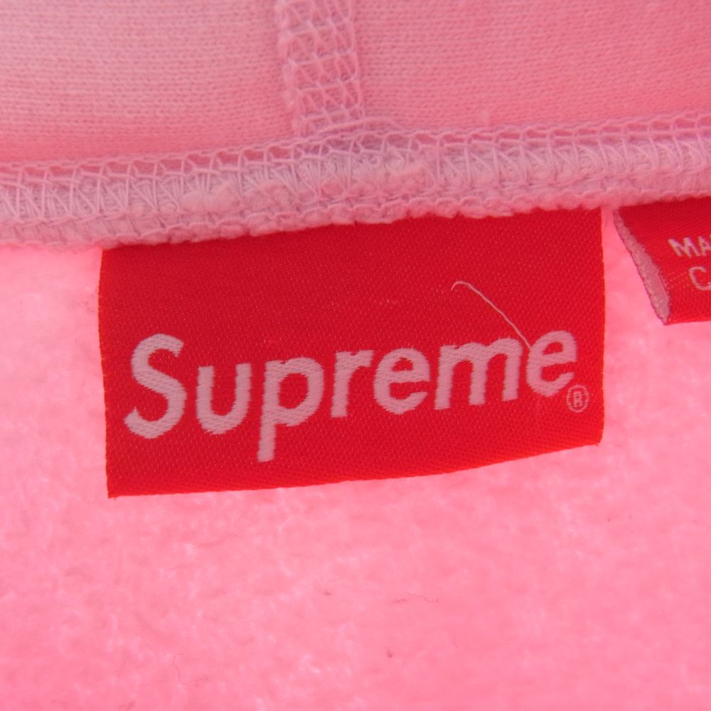 Supreme シュプリーム 20AW Drop Shadow Hooded Sweatshirt ドロップ シャドウ フーデッド スウェット プルオーバー パーカー ピンク系 M【中古】