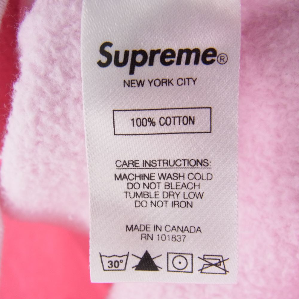 Supreme シュプリーム 20AW Drop Shadow Hooded Sweatshirt ドロップ シャドウ フーデッド スウェット プルオーバー パーカー ピンク系 M【中古】