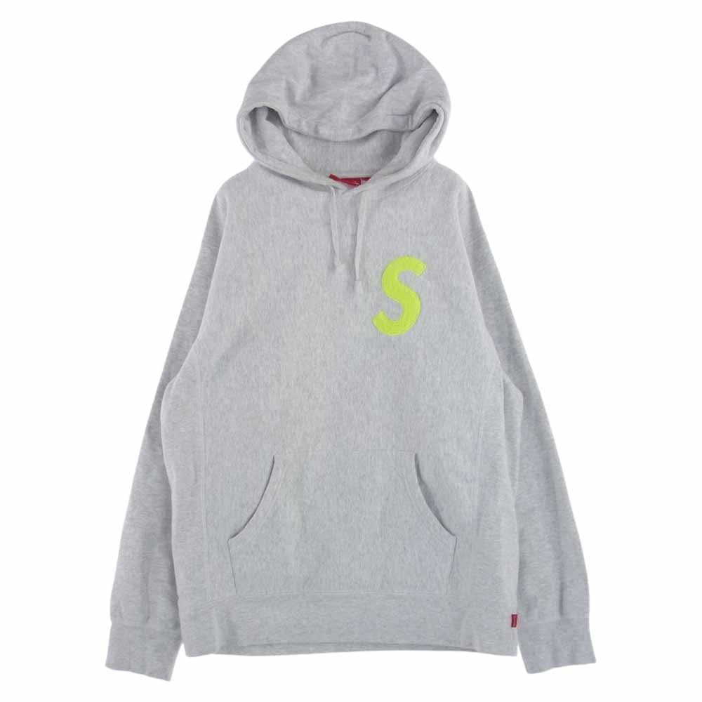 Supreme シュプリーム 19AW S Logo Hooded Sweatshirt Sロゴ フーデッド スウェットシャツ プルオーバー パーカー グレー系【中古】