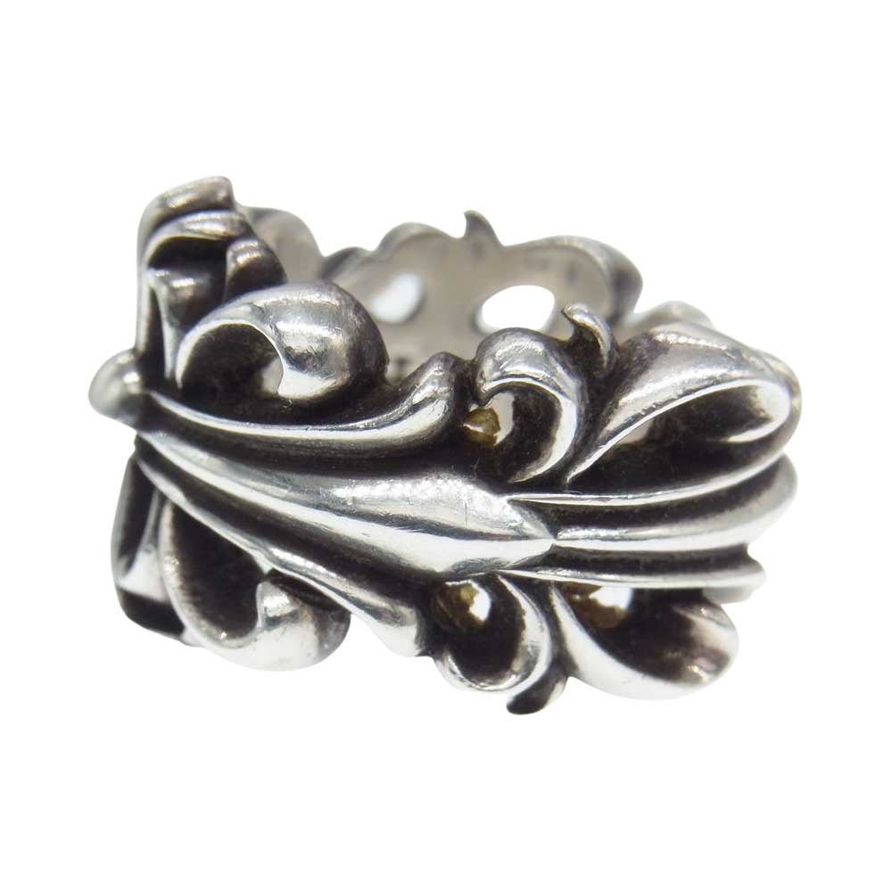 CHROME HEARTS クロムハーツ（原本有） DBL FLRL CRS ダブル フローラル クロス シルバー リング シルバー系 23号【中古】
