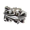 CHROME HEARTS クロムハーツ（原本有） DBL FLRL CRS ダブル フローラル クロス シルバー リング シルバー系 23号【中古】