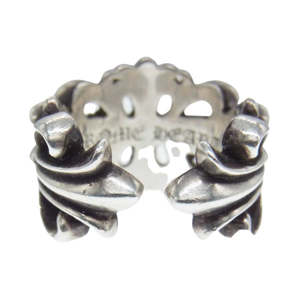 CHROME HEARTS クロムハーツ（原本有） DBL FLRL CRS ダブル フローラル クロス シルバー リング シルバー系 23号【中古】