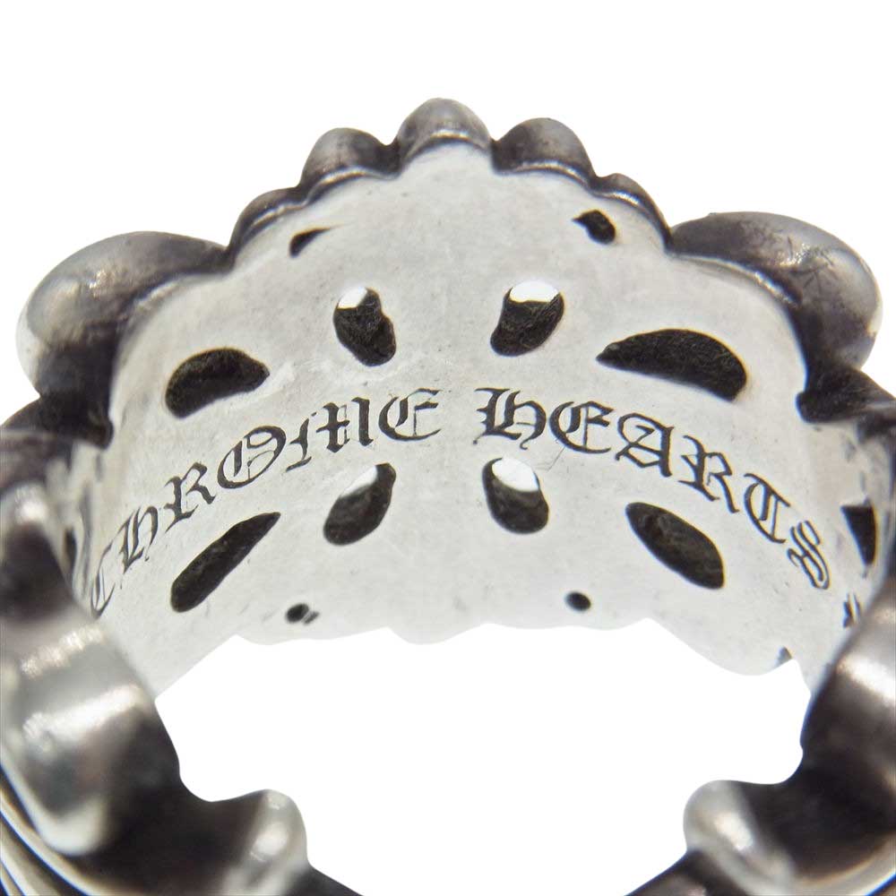 CHROME HEARTS クロムハーツ（原本有） DBL FLRL CRS ダブル フローラル クロス シルバー リング シルバー系 23号【中古】