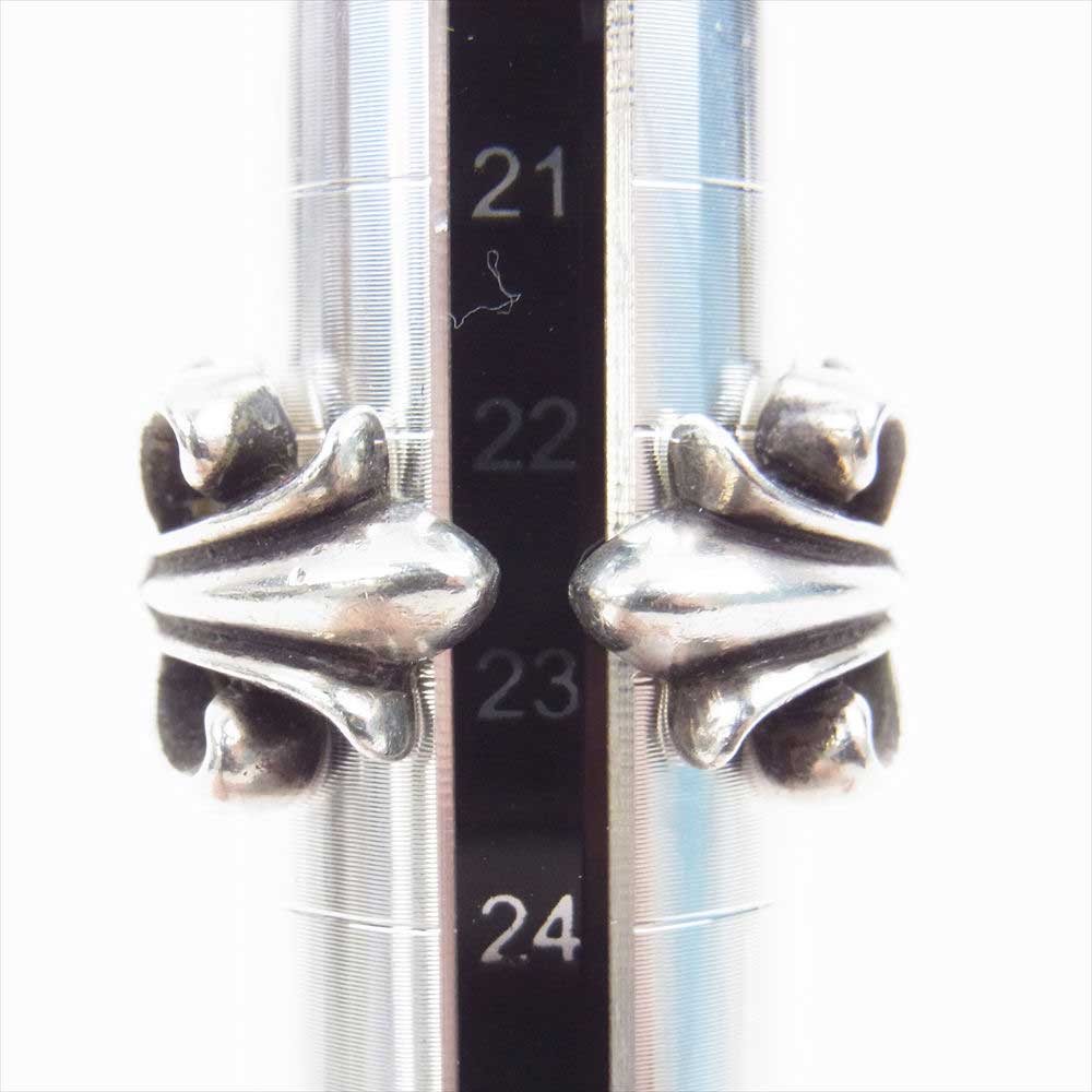 CHROME HEARTS クロムハーツ（原本有） DBL FLRL CRS ダブル フローラル クロス シルバー リング シルバー系 23号【中古】