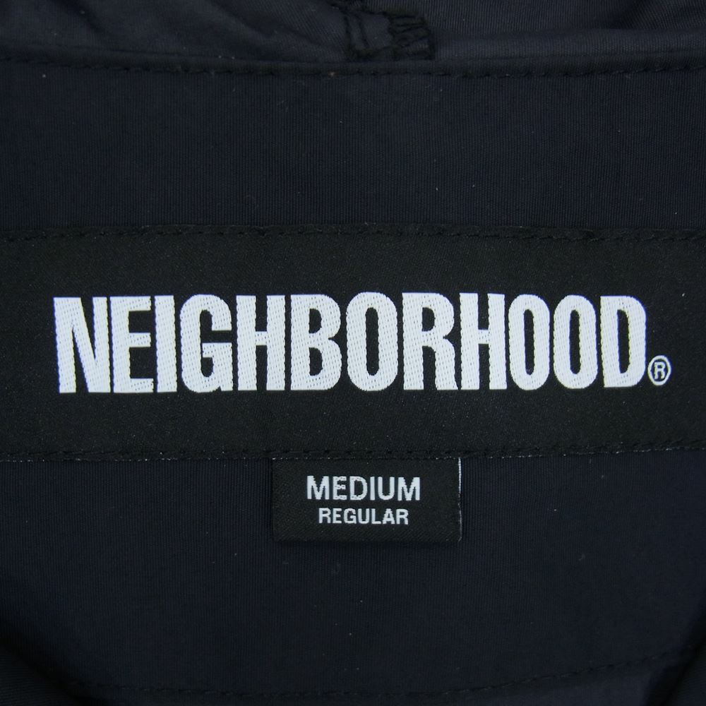 NEIGHBORHOOD ネイバーフッド 22AW 222TSNH-JKM02 ANORAK JK ロゴ プリント アノラック パーカ ジャケット ブラック系 M【中古】