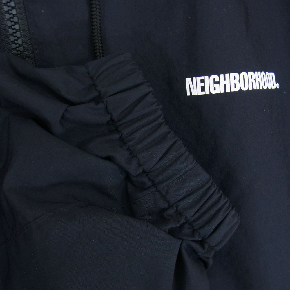 NEIGHBORHOOD ネイバーフッド 22AW 222TSNH-JKM02 ANORAK JK ロゴ プリント アノラック パーカ ジャケット ブラック系 M【中古】