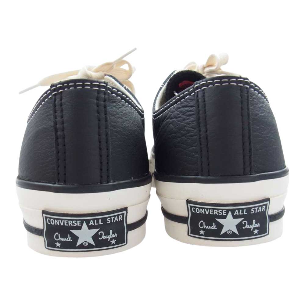 CONVERSE コンバース 1SD397 ADDICT アディクト × Pilgrim Surf+Supply ピルグリム サーフサプライ CHUCK TAYLOR LEATHER OX チャックテイラー レザー ローカット スニーカー ブラック系 25.5cm【新古品】【未使用】【中古】