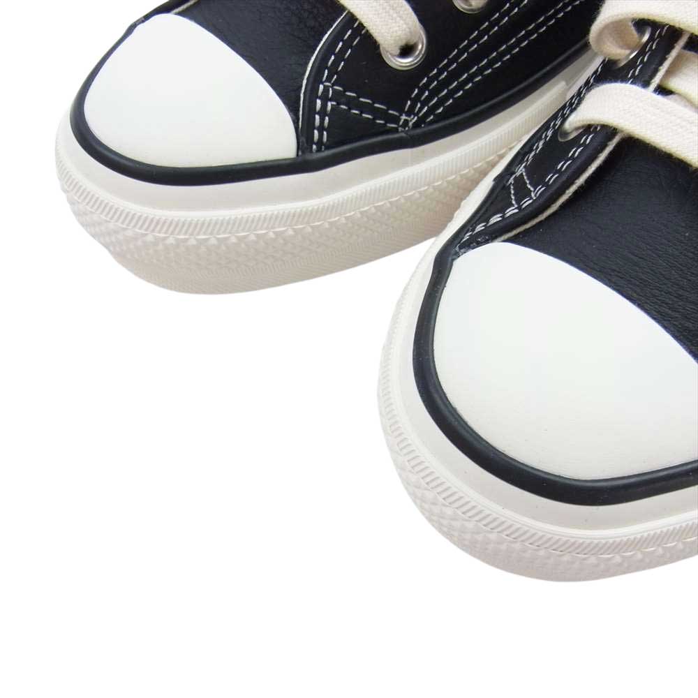 CONVERSE コンバース 1SD397 ADDICT アディクト × Pilgrim Surf+Supply ピルグリム サーフサプライ CHUCK TAYLOR LEATHER OX チャックテイラー レザー ローカット スニーカー ブラック系 25.5cm【新古品】【未使用】【中古】