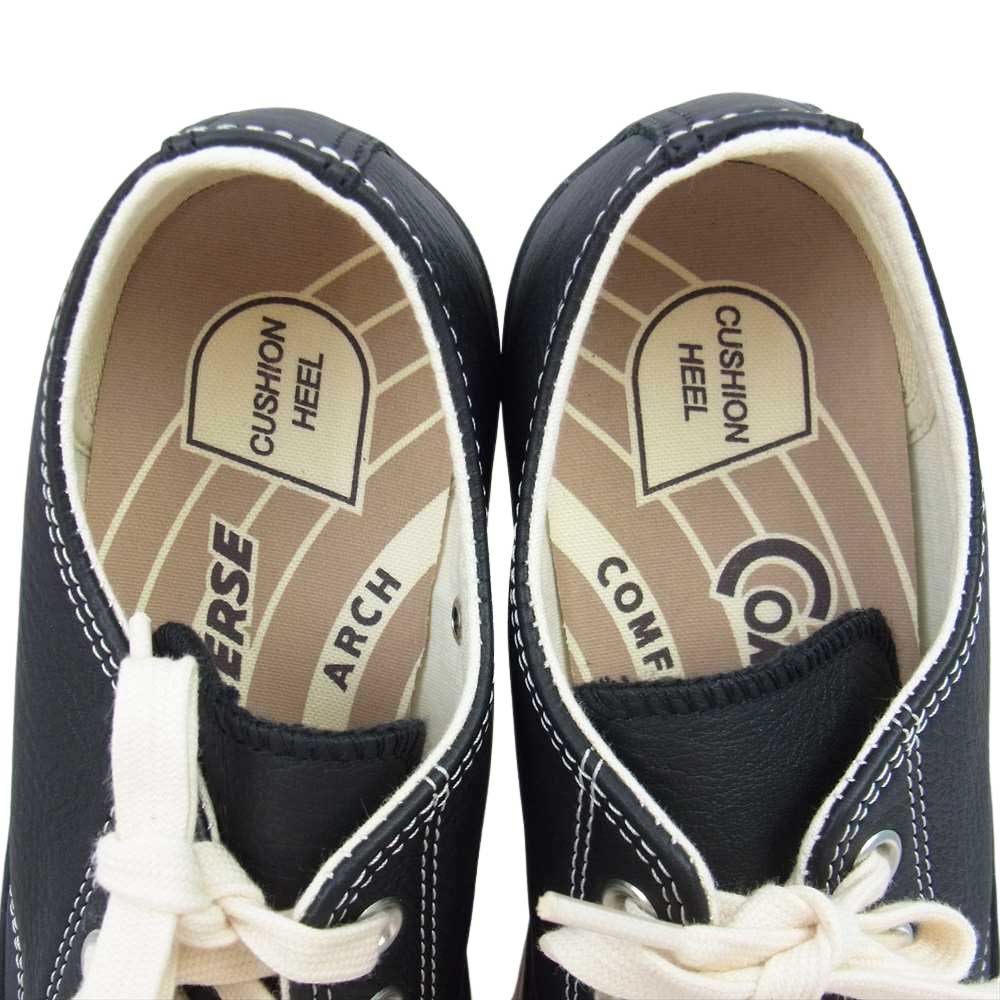 CONVERSE コンバース 1SD397 ADDICT アディクト × Pilgrim Surf+Supply ピルグリム サーフサプライ CHUCK TAYLOR LEATHER OX チャックテイラー レザー ローカット スニーカー ブラック系 25.5cm【新古品】【未使用】【中古】