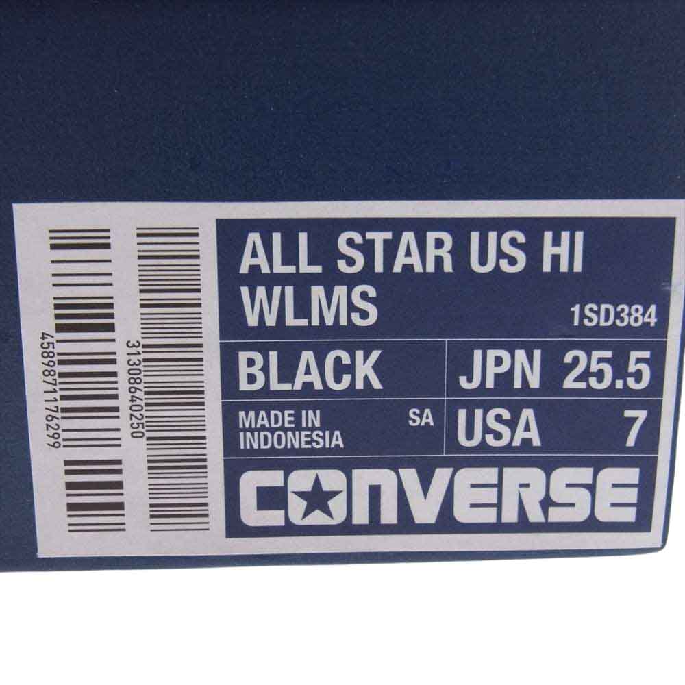 CONVERSE コンバース × WHIZLIMITED ウィズリミテッド × mita sneakers ミタスニーカーズ ALL STAR US HI / WLMS パッチワーク オールスター ハイカット スニーカー ブラック系 25.5cm【新古品】【未使用】【中古】