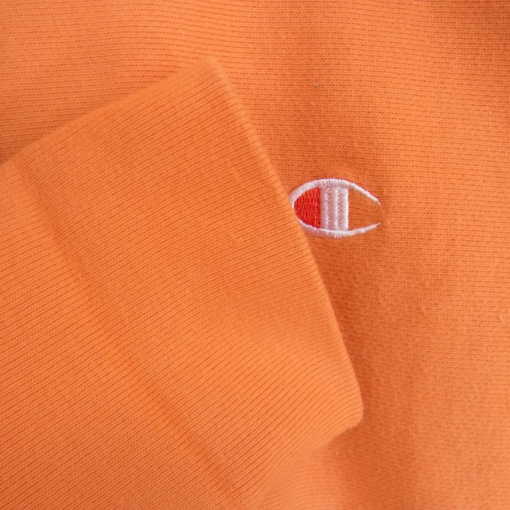 Champion チャンピオン C8-L001 トリコタグ 復刻 ロゴ刺繍 リバースウィーブ スウェット トレーナー クルーネック オレンジ オレンジ系 M【中古】