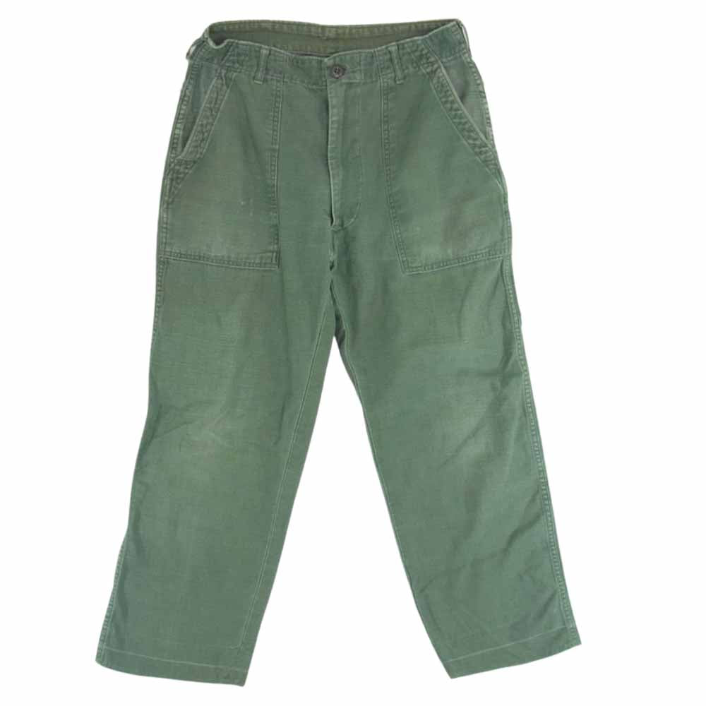 米軍 ビンテージ GENERAL ジッパー UTILITY TROUSERS ベイカー パンツ カーキ系 サイズ表記無【中古】