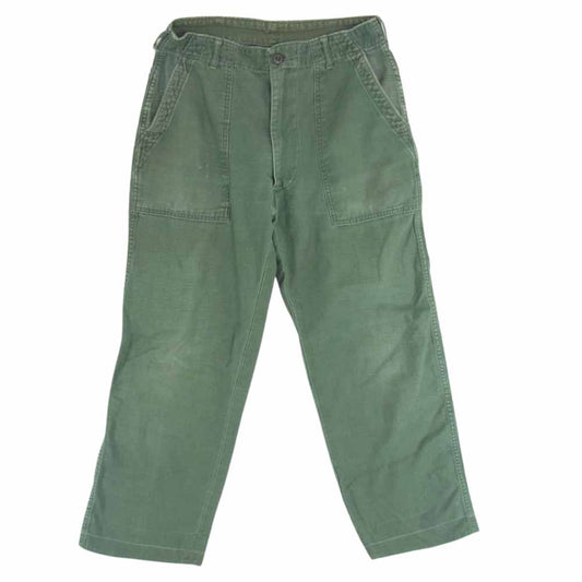 米軍 ビンテージ GENERAL ジッパー UTILITY TROUSERS ベイカー パンツ カーキ系 サイズ表記無【中古】