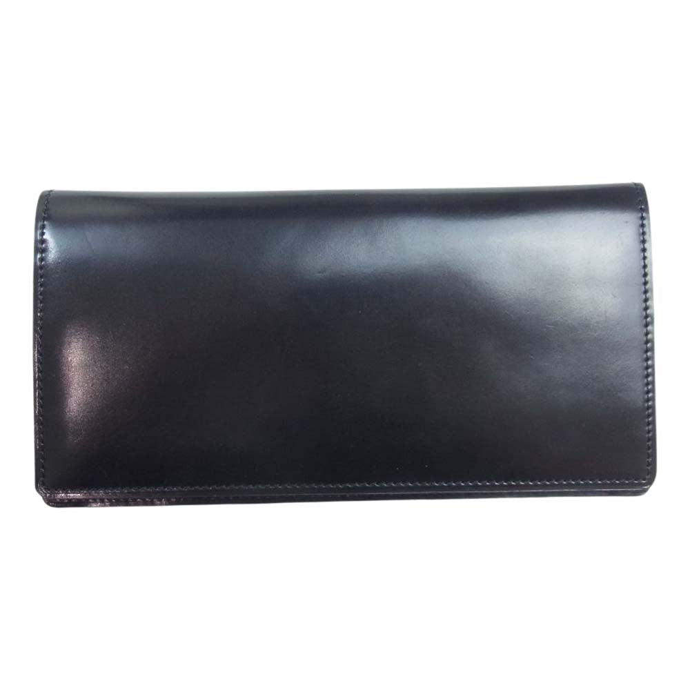 COCOMEISTER ココマイスター シェルコードバン スタンフォード ロングウォレット 長財布 ブラック系【中古】