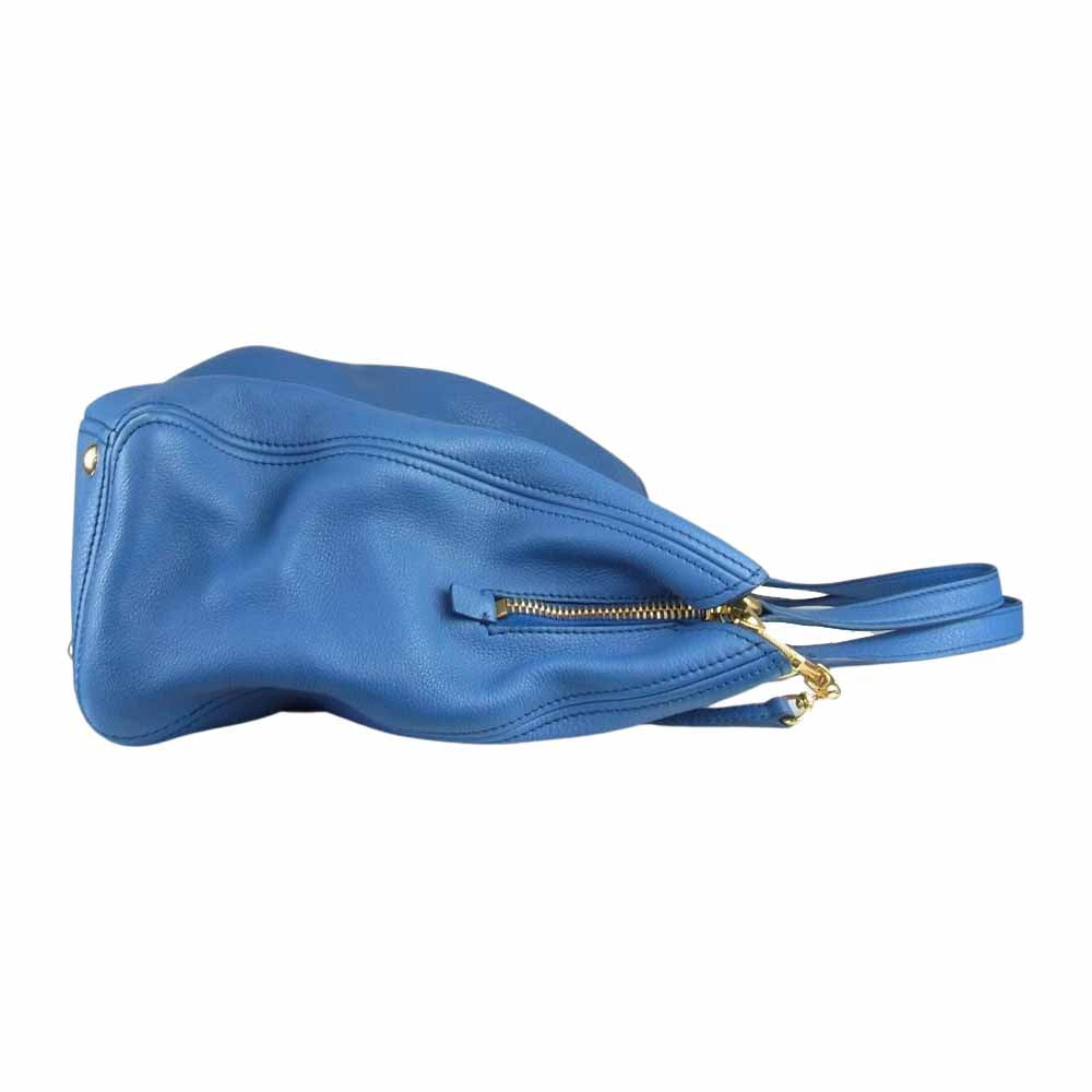 MIUMIU ミュウミュウ ロゴ金具 2WAY レザー ショルダーバッグ ブルー ブルー系【中古】