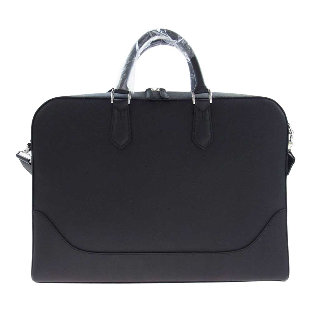 PELLE MORBIDA ペッレモルビダ PMO-CA013B Capitano キャピターノ 2way ブリーフ ケース バック ブラック系【新古品】【未使用】【中古】