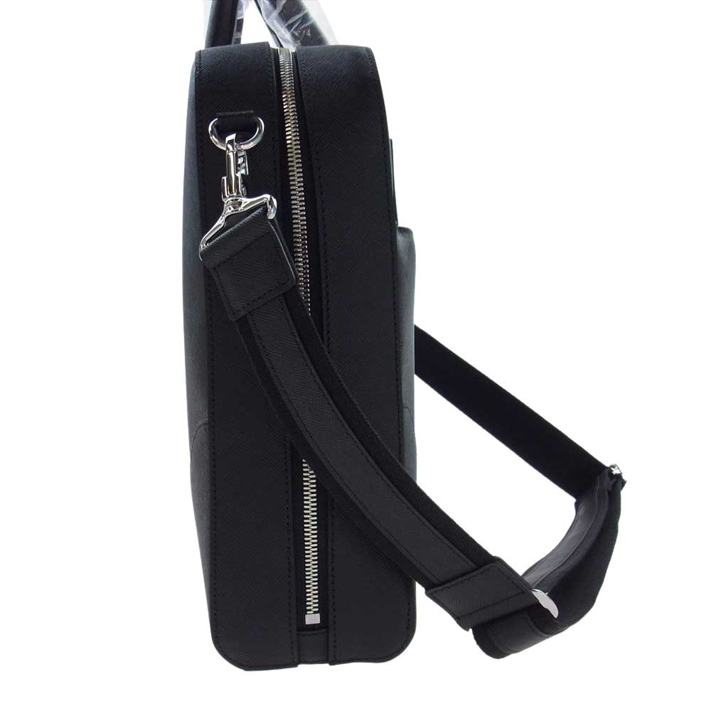 PELLE MORBIDA ペッレモルビダ PMO-CA013B Capitano キャピターノ 2way ブリーフ ケース バック ブラック系【新古品】【未使用】【中古】