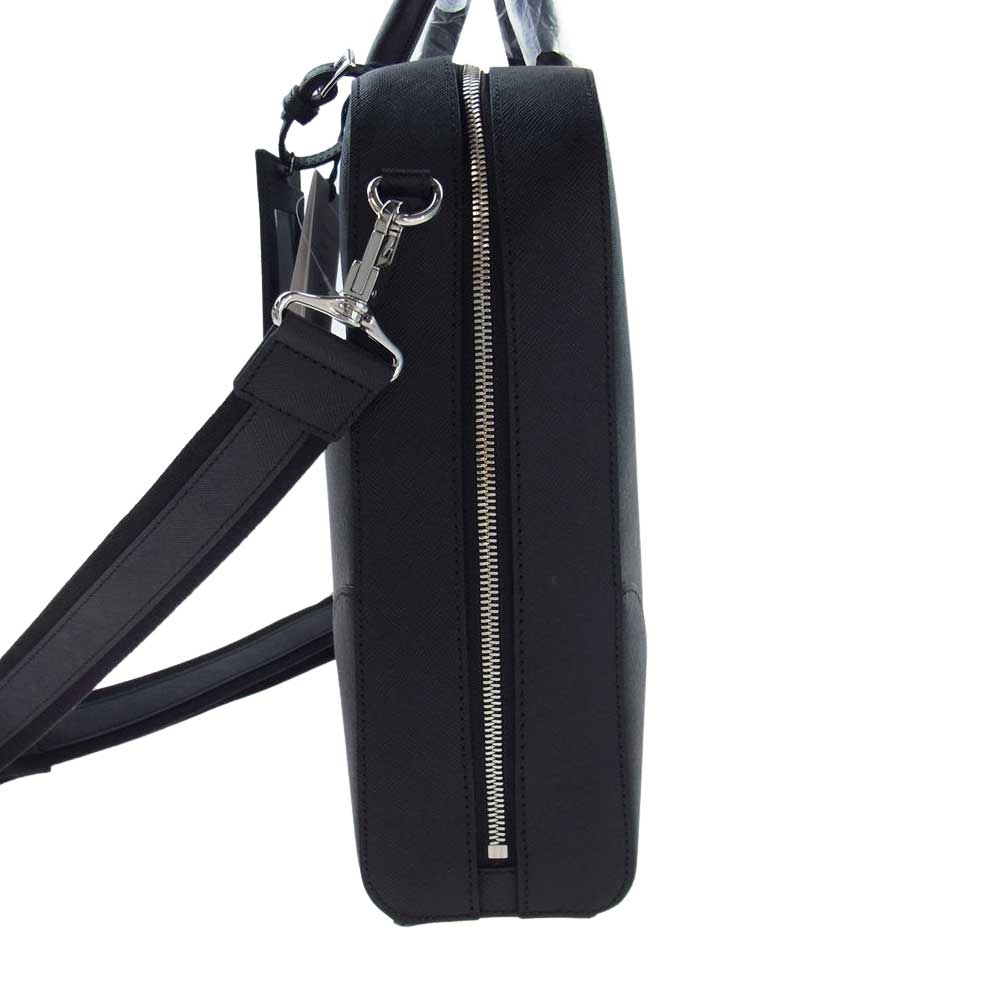 PELLE MORBIDA ペッレモルビダ PMO-CA013B Capitano キャピターノ 2way ブリーフ ケース バック ブラック系【新古品】【未使用】【中古】
