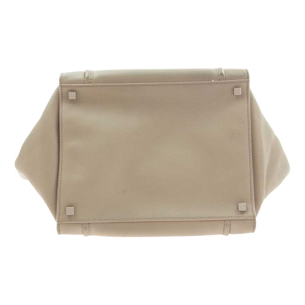 CELINE セリーヌ ラゲージ ファントム スモール スクエア ハンドバッグ ベージュ系【中古】