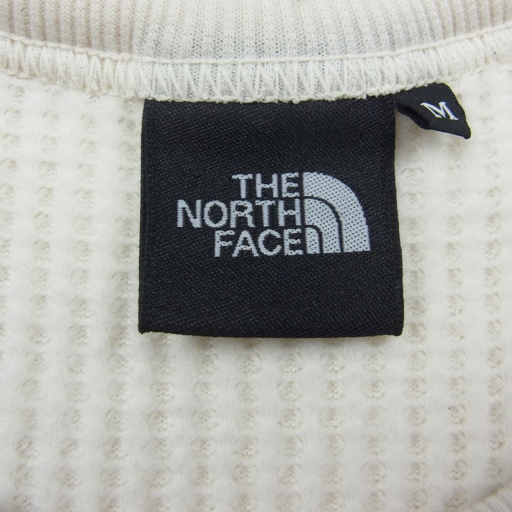 THE NORTH FACE ノースフェイス NT62032 Warm Waffle Crew ウォーム ワッフル クルー 長袖 Tシャツ ホワイト系 M【中古】